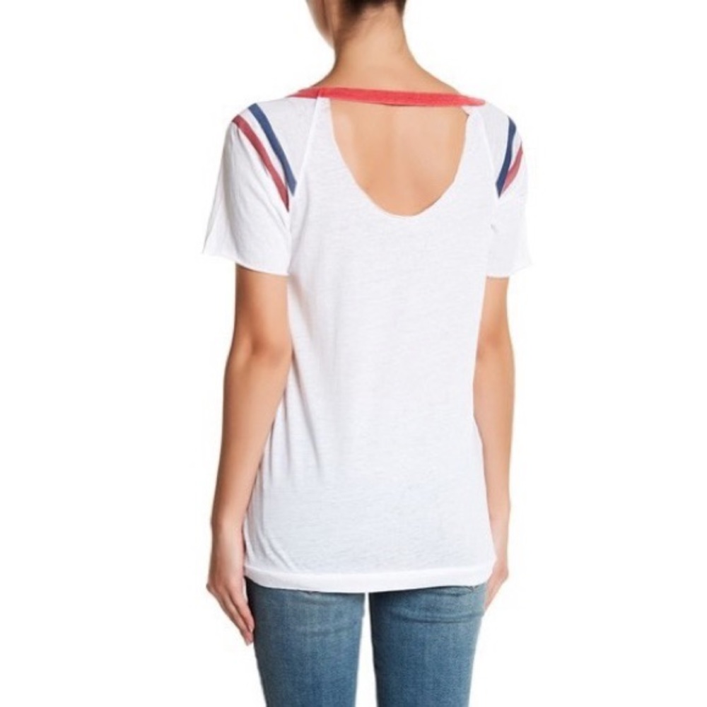 Revolve Chaser England Patch Graphic Shirt White Size Medium *Flawed* NWT - Picture 2 of 7